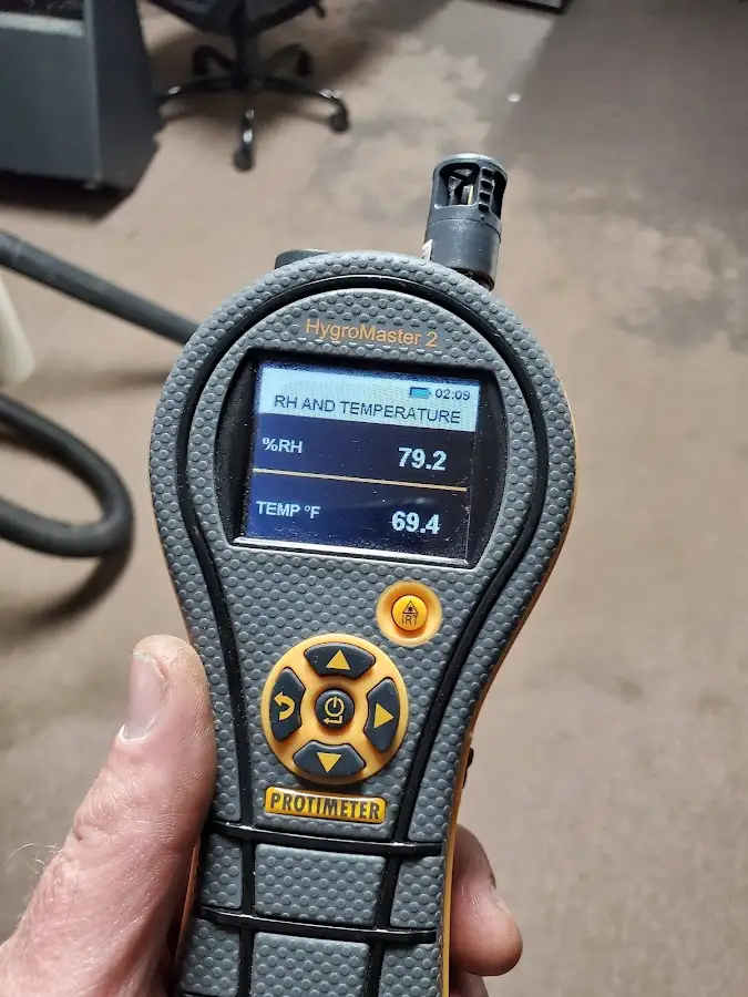 Moisture meter humidity assessment for Fire & Smoke Damage Restoration in West Bridgewater
